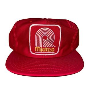 Vintage Midtec 1980s Louisville MFG Snapback Patch Trucker Hat Cap Made In USA